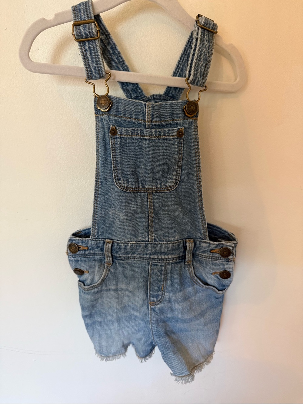 Gymboree Light Blue Denim Short Overalls